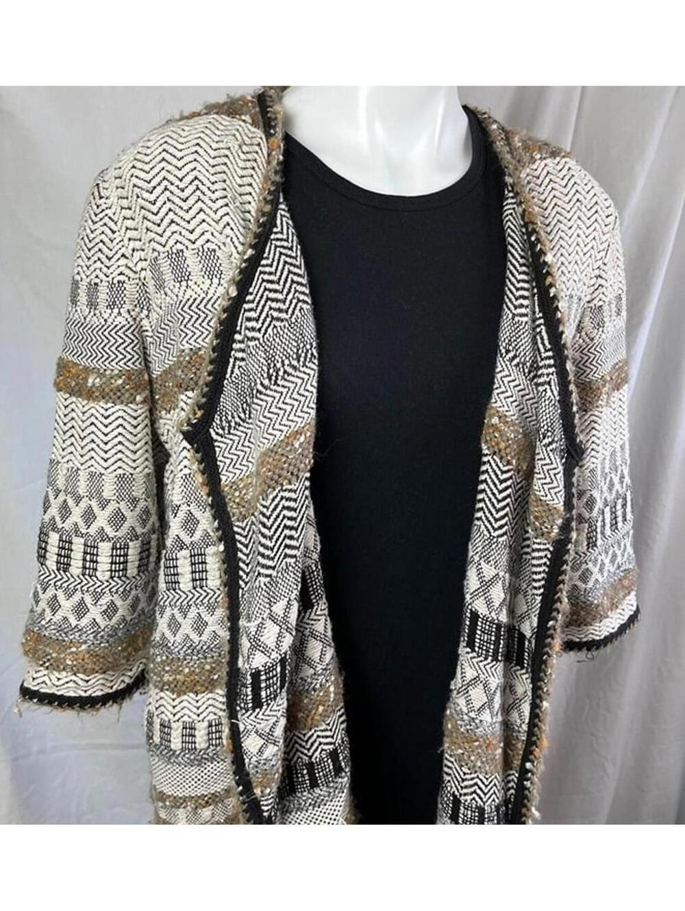 Chico's Printed Cardigan Sweater Women's Size 1